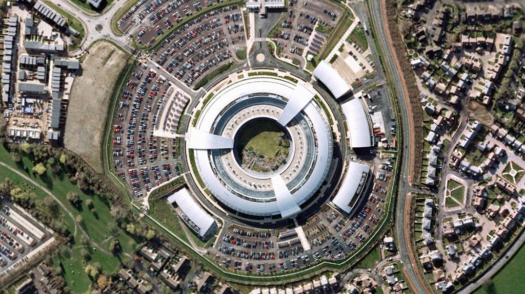 Satellite view of GCHQ, Cheltenham, used to seed All watched over by machines of loving grace: Deepdream edition, 2015.
