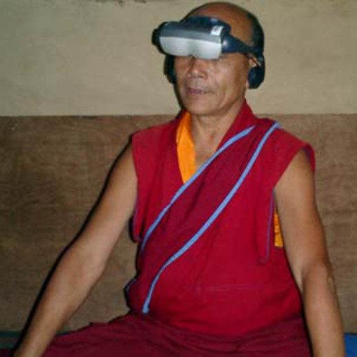 Research image accompanying FIGHT!: “Meditation alters perceptual rivalry in Tibetan Buddhist monks” (Carter, O. L. et al., 2005).