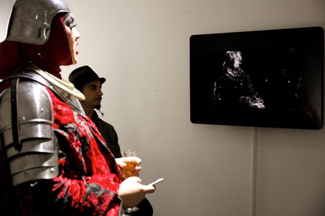 Gold by Memo Akten, wall-mountable installation view.