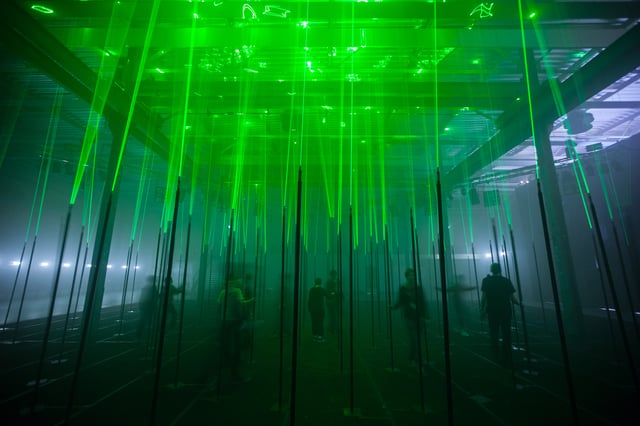 Laser Forest by Marshmallow Laser Feast, installation view. Photo: Sandra Ciampone.