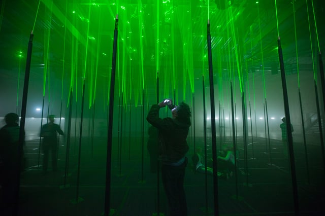 Laser Forest by Marshmallow Laser Feast, installation view. Photo: Sandra Ciampone.