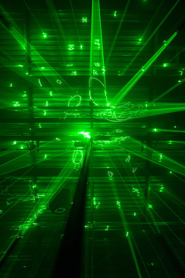 Laser Forest by Marshmallow Laser Feast, installation view. Photo: Sandra Ciampone.