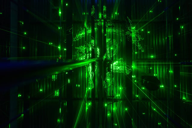 Laser Forest by Marshmallow Laser Feast, installation view. Photo: Sandra Ciampone.