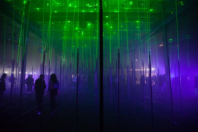 Laser Forest by Marshmallow Laser Feast, installation view. Photo: Sandra Ciampone.