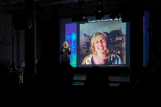 Ultrachunk by Jennifer Walshe and Memo Akten, performance view. Photo: Anne Tetzlaff.