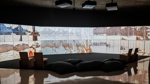 Deep Meditations: A brief history of almost everything by Memo Akten, installation view in Cybernetic Consciousness, Itaú Cultural, São Paulo, Brazil, 2019.