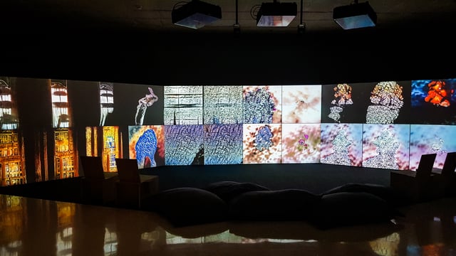Deep Meditations: A brief history of almost everything by Memo Akten, installation view in Cybernetic Consciousness, Itaú Cultural, São Paulo, Brazil, 2019.