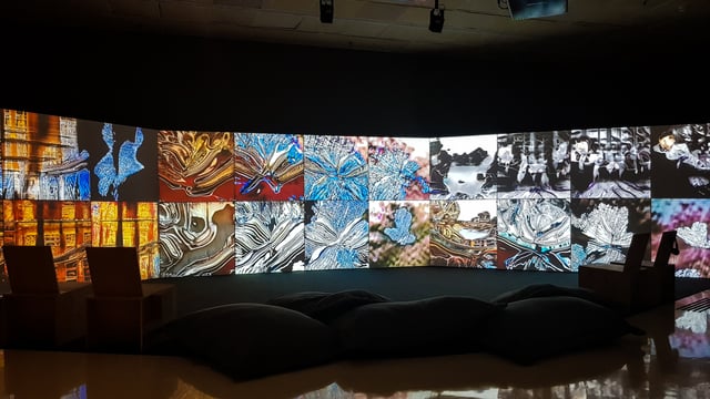 Deep Meditations: A brief history of almost everything by Memo Akten, installation view in Cybernetic Consciousness, Itaú Cultural, São Paulo, Brazil, 2019.