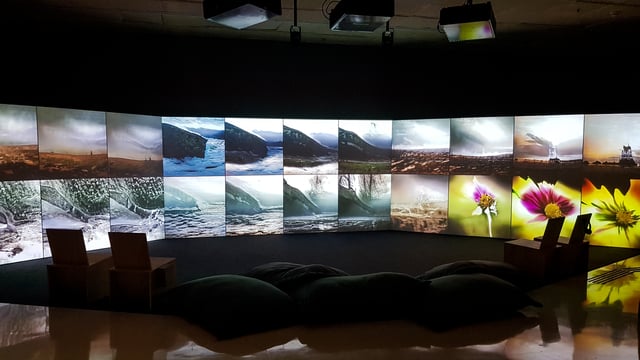 Deep Meditations: A brief history of almost everything by Memo Akten, installation view in Cybernetic Consciousness, Itaú Cultural, São Paulo, Brazil, 2019.