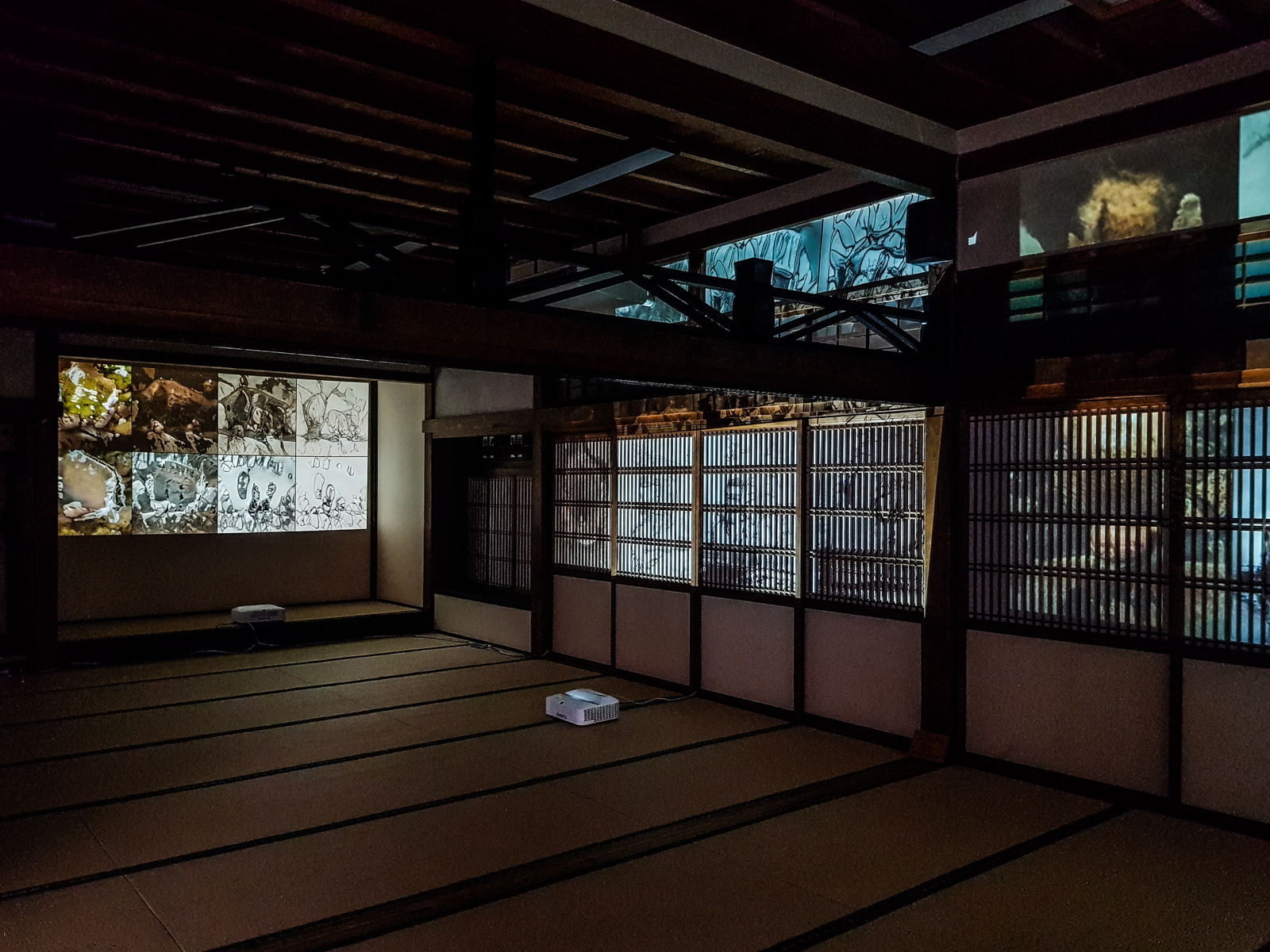 Deep Meditations: A brief history of almost everything by Memo Akten, installation view at Kennin-ji Temple, Kyoto, Japan, 2019.