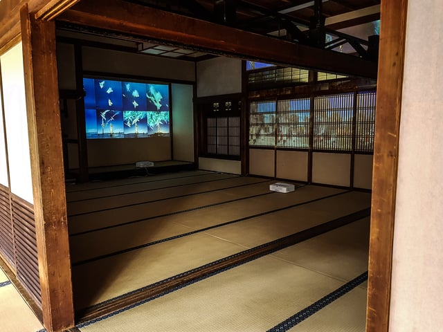 Deep Meditations: A brief history of almost everything by Memo Akten, installation view at Kennin-ji Temple, Kyoto, Japan, 2019.