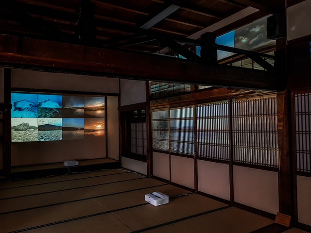 Deep Meditations: A brief history of almost everything by Memo Akten, installation view at Kennin-ji Temple, Kyoto, Japan, 2019.