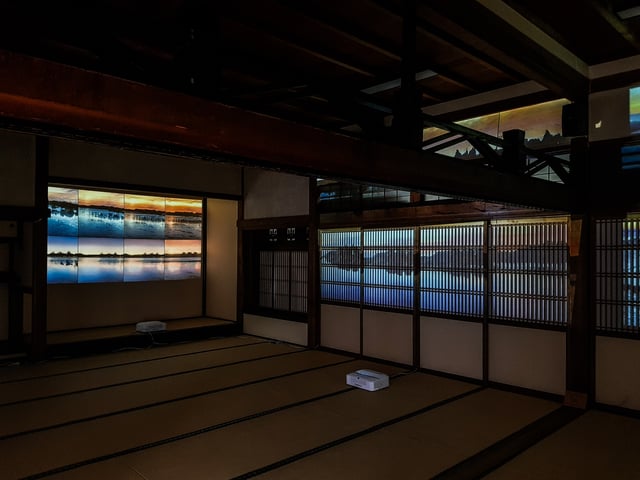 Deep Meditations: A brief history of almost everything by Memo Akten, installation view at Kennin-ji Temple, Kyoto, Japan, 2019.