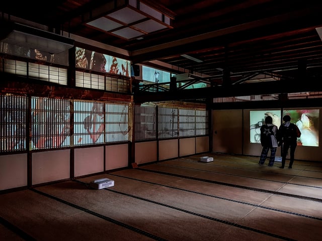 Deep Meditations: A brief history of almost everything by Memo Akten, installation view at Kennin-ji Temple, Kyoto, Japan, 2019.