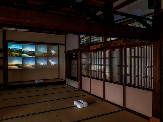 Deep Meditations: A brief history of almost everything by Memo Akten, installation view at Kennin-ji Temple, Kyoto, Japan, 2019.