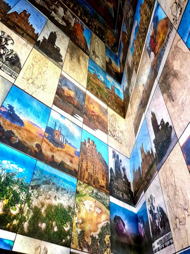 Deep Meditations: A brief history of almost everything by Memo Akten, installation view in Voices of Sónar+D, ME by Melia Atrium (ME London), London, UK, 2019.