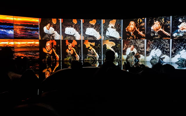 Deep Meditations: A brief history of almost everything by Memo Akten, installation view at Sónar+D, Barcelona, Spain, 2019.