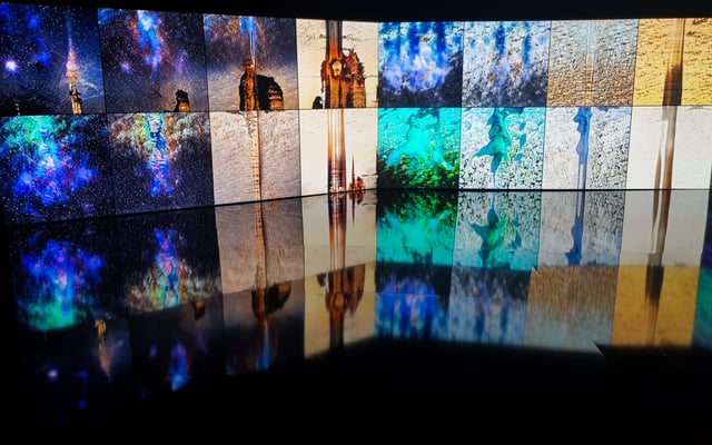 Deep Meditations: A brief history of almost everything by Memo Akten, installation view at Sónar+D, Barcelona, Spain, 2019.