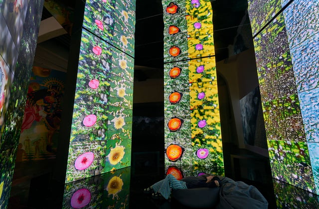 Deep Meditations: A brief history of almost everything by Memo Akten, installation view in Immaterial / Re-material: A Brief History of Computing Art, UCCA Center for Contemporary Art, Beijing, China, 2020.