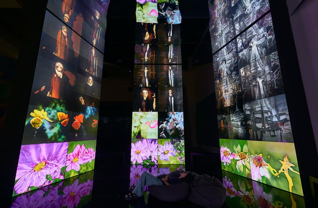 Deep Meditations: A brief history of almost everything by Memo Akten, installation view in Immaterial / Re-material: A Brief History of Computing Art, UCCA Center for Contemporary Art, Beijing, China, 2020.