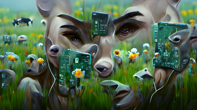 All Watched Over By Machines Of Loving Grace by Memo Akten, video still, 2021.