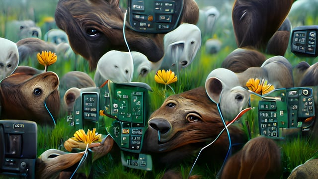 All Watched Over By Machines Of Loving Grace by Memo Akten, video still, 2021.