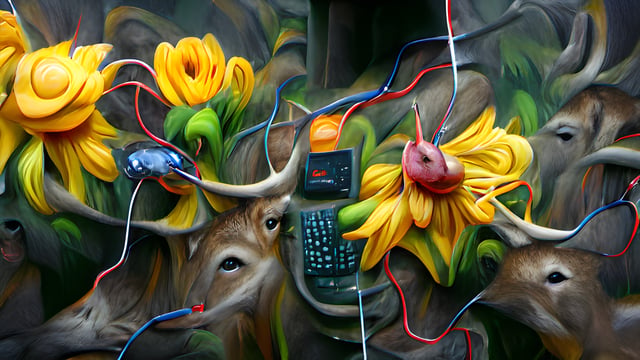 All Watched Over By Machines Of Loving Grace by Memo Akten, video still, 2021.