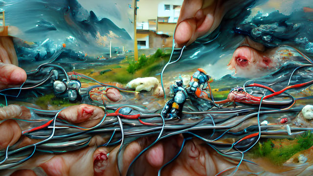 All Watched Over By Machines Of Loving Grace by Memo Akten, video still, 2021.